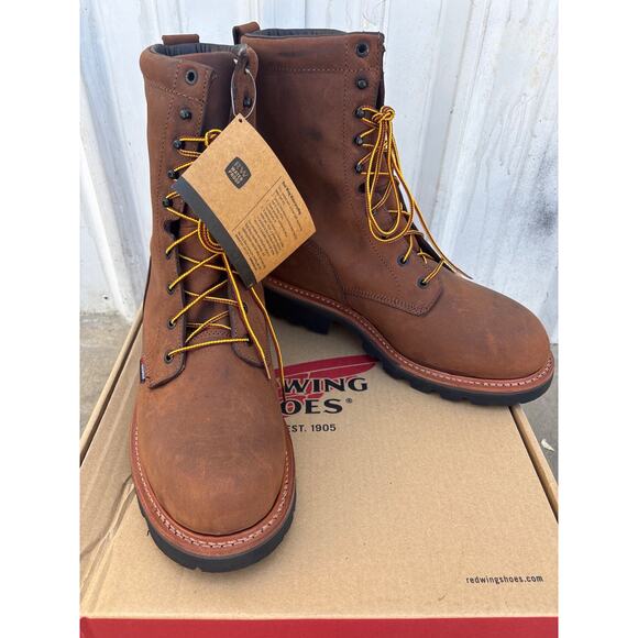 Red Wing 4417 Loggermax Mens Sz 11.5 D Waterproof Steel Toe Insulated Work Boots - Picture 1 of 7